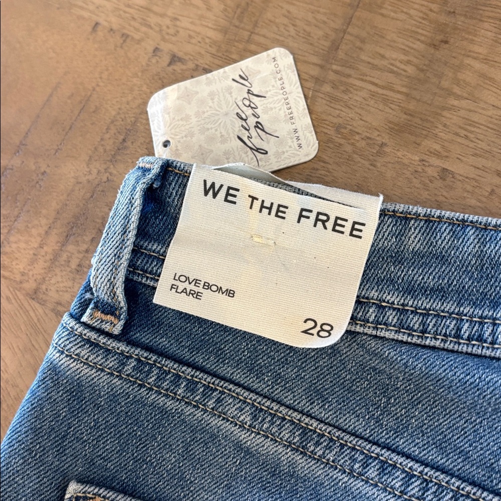 We the Free Love Bomb Flare Jeans Size 28 NWT NEW Free People Dynamite Color - Picture 14 of 15